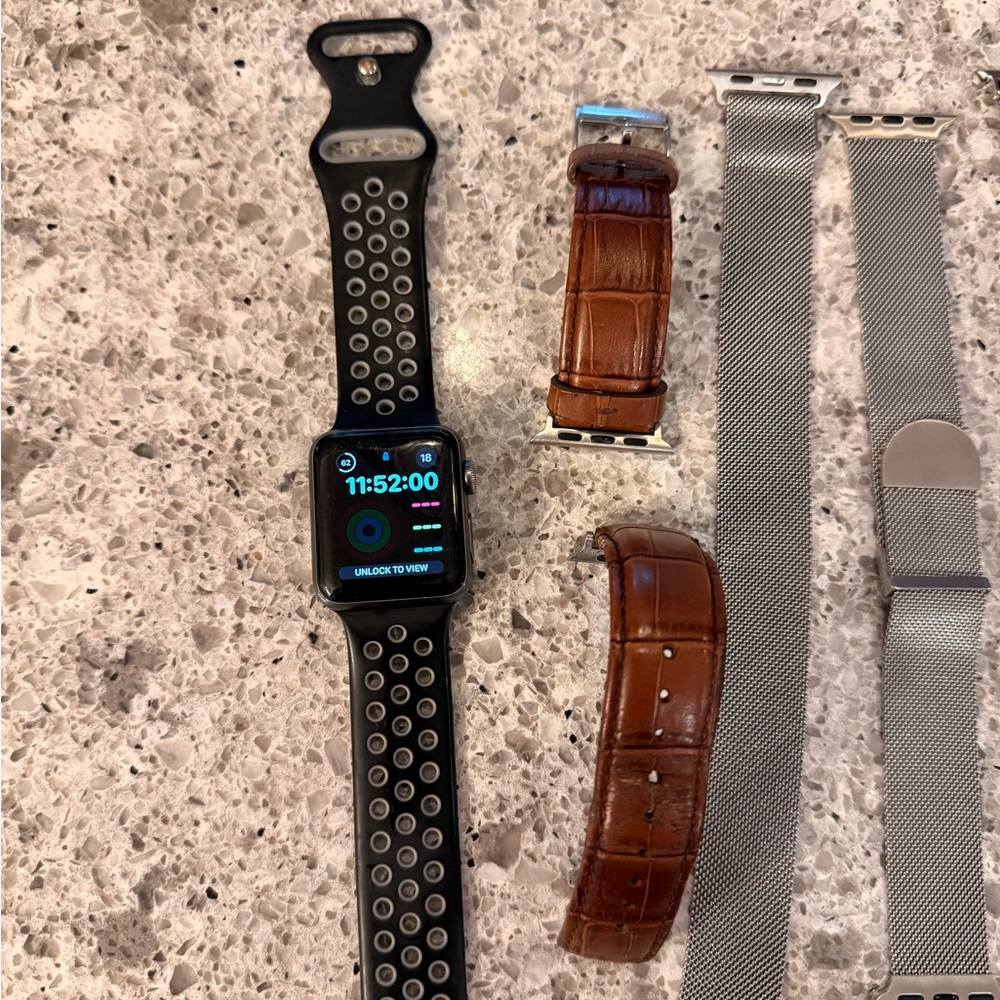 Apple Watch Series 3, 38mm with 11 Bands - Picture 2 of 4
